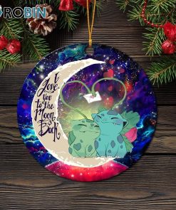 bulbasaur couple pokemon love you to the moon galaxy circle ornament christmas decorations 1 tszbsl