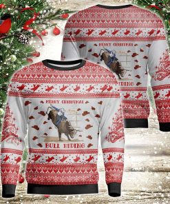 Bull Riding Ugly Christmas Sweatshirt, Sweater