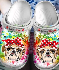 Bulldog Mom Crocs Classic Clogs Shoes Mother’s Day Gift