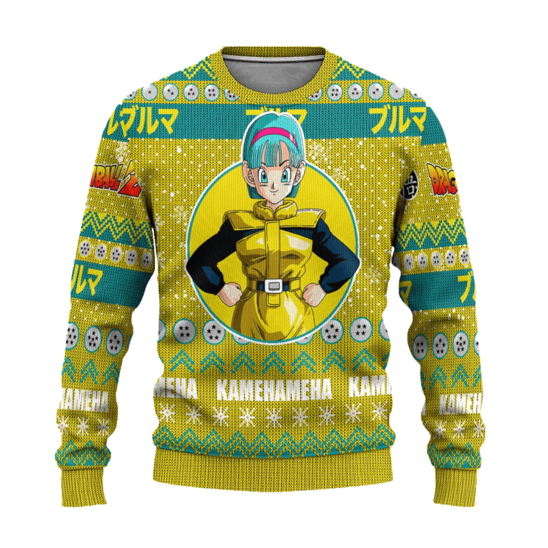 Bulma Anime Ugly Christmas Sweatshirt Dragon Ball Z Xmas Gift