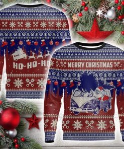 Bus Santa Claus Ugly Christmas Sweatshirt, Sweater