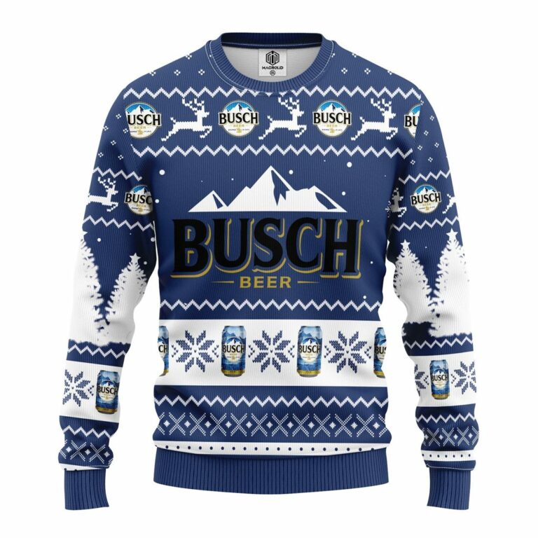 Busch Beer Ugly Christmas Sweater, Sweatshirt
