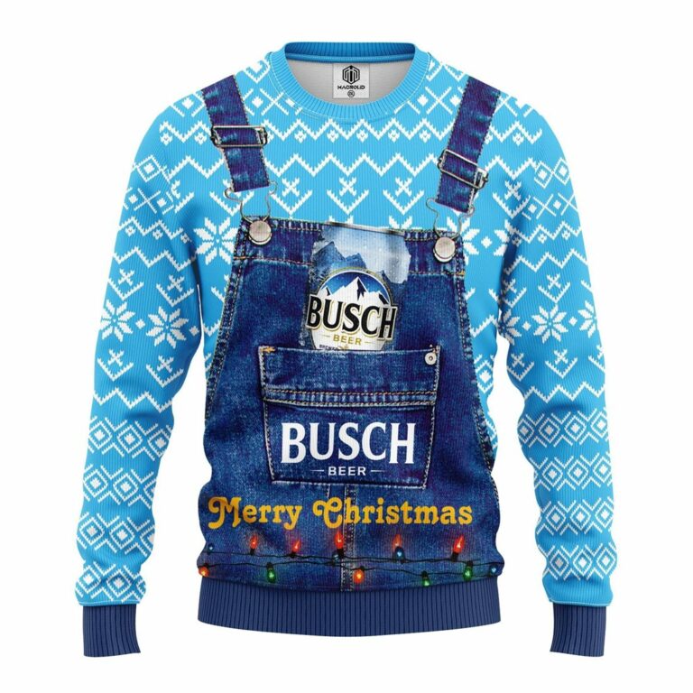 Busch Beer Ugly Christmas Sweater