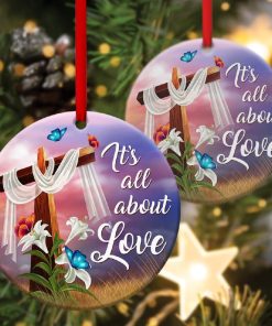 butterfly and lily circle ornament its all about love 1 0Syty