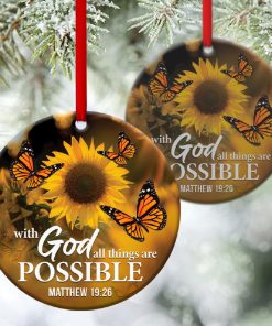 butterfly and sunflower circle ornament believe in god 1 K9Evg