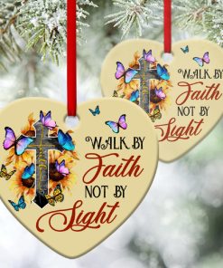 Butterfly Heart Ornament For We Walk By Faith Butterfly Heart Ornament For We Walk By Faith