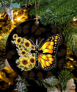 Butterfly Sun Flower Ornament – Christmas Decorations Butterfly Sun Flower Ornament – Christmas Decorations