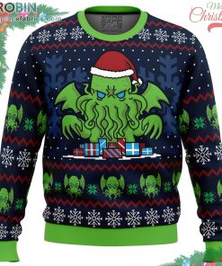 call of christmas cthulhu ugly christmas sweater 219 XrJiF