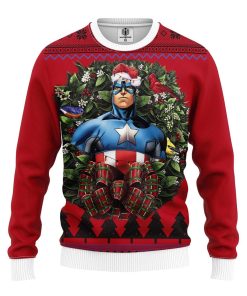 Captain America Illustration Noel Mc Ugly Christmas Sweater