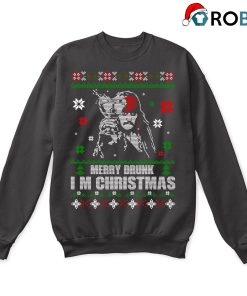 Captain Jack Sparrow Merry Drunk Im Ugly Christmas Sweatshirt