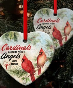 cardinals appear when angels are near heart ornament 1 6xysV