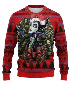 cartoon maleficent noel mc ugly christmas sweatshirt 1 n9oweq