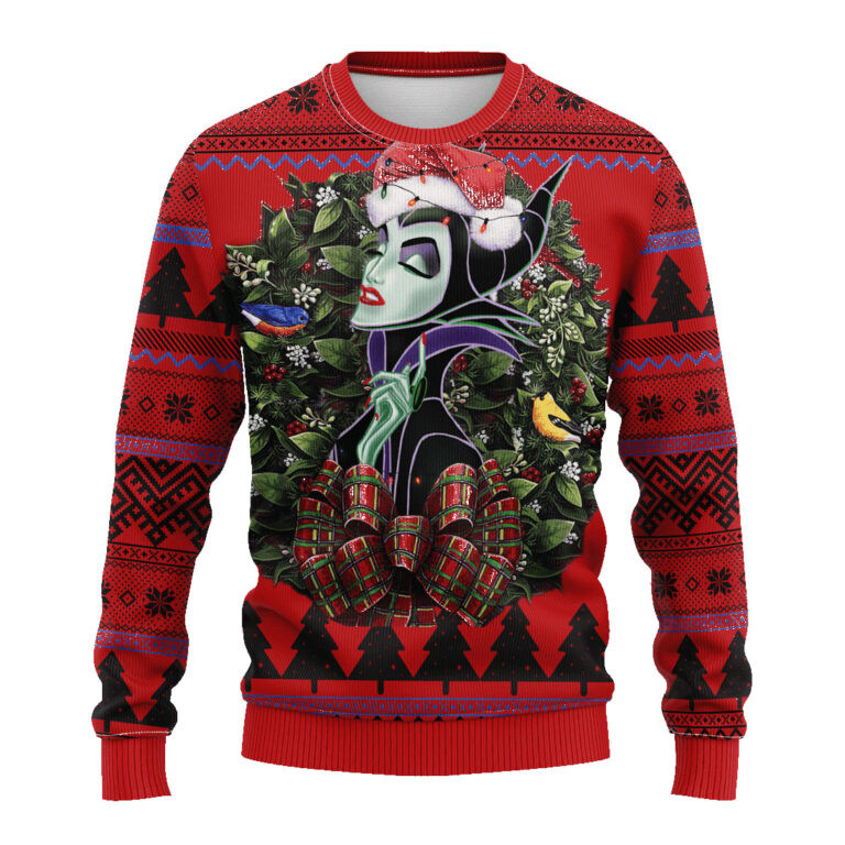 Cartoon Maleficent Noel Mc Ugly Christmas Sweatshirt