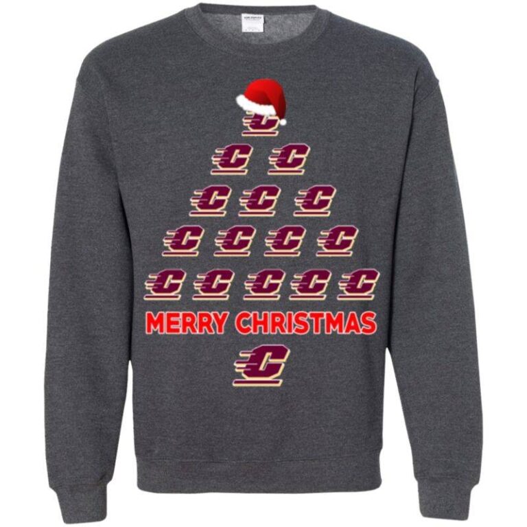Central Michigan Chippewas Ugly Christmas Sweaters Merry Christmas Sweatshirt