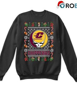 Central Michigan Chippewas X Grateful Dead Christmas Ugly Sweatshirt
