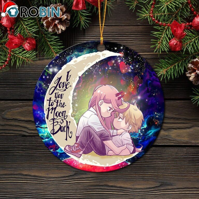 Chainsaw Man Denji x Power Love You To The Moon Galaxy Ornament – Christmas Decorations