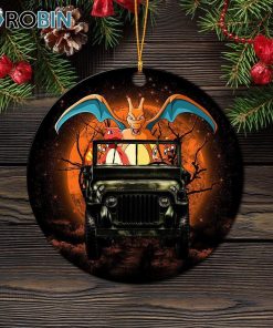 Charizard Charmender Drive Jeep Halloween Moonlight Ornament – Christmas Decorations Charizard Charmender Drive Jeep Halloween Moonlight Ornament – Christmas Decorations