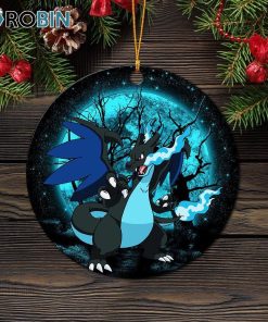Charizard Mega X Moonlight Christmas Ornament Charizard Mega X Moonlight Christmas Ornament