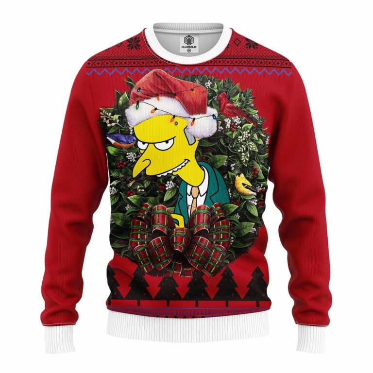Charles Montgomery Burns Simpsons Mc Ugly Christmas Sweatshirt