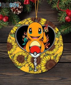 charmander pokemon sunflower zipper ornament christmas decorations 1 lt2wgk