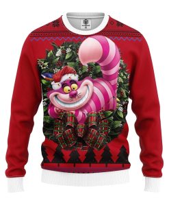 Cheshire Cat Alice In Wonderland 2 Noel Mc Ugly Christmas Sweatshirt