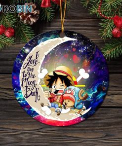 chibi luffy and chopper one piece anime love you to the moon galaxy christmas ornament 1 azgf0v