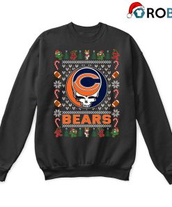 Chicago Bears X Grateful Dead Christmas Ugly Sweatshirt
