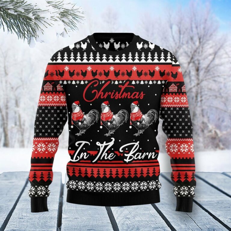 Chicken Farm Christmas Ugly Sweatshirt, Sweater