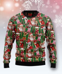 Chihuahua Santa Claus Ugly Christmas Sweatshirt, Sweater