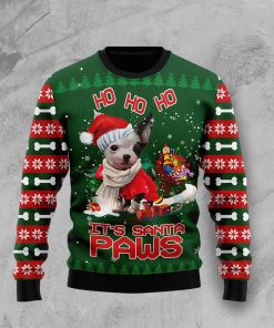 Chihuahua Santa Paws Christmas Ugly Sweatshirt, Sweater