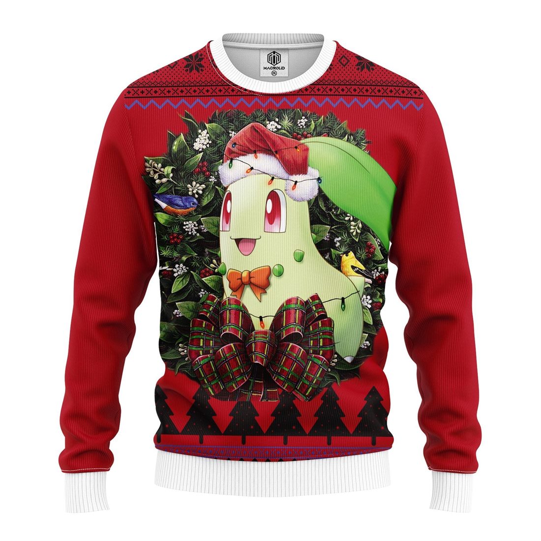 Chikorita Pokemon Mc Ugly Christmas Sweatshirt