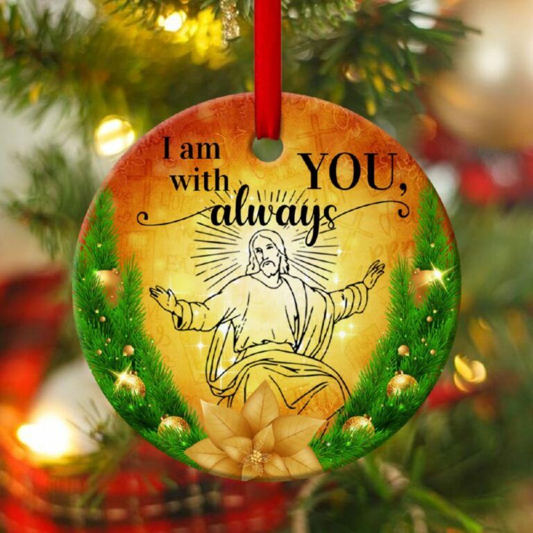 Christian Circle Ornament God Is Always Beside You
