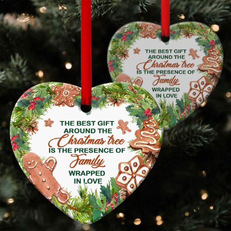 Christian Heart Ornament The Best Gift For Christmas Is Family’s Love