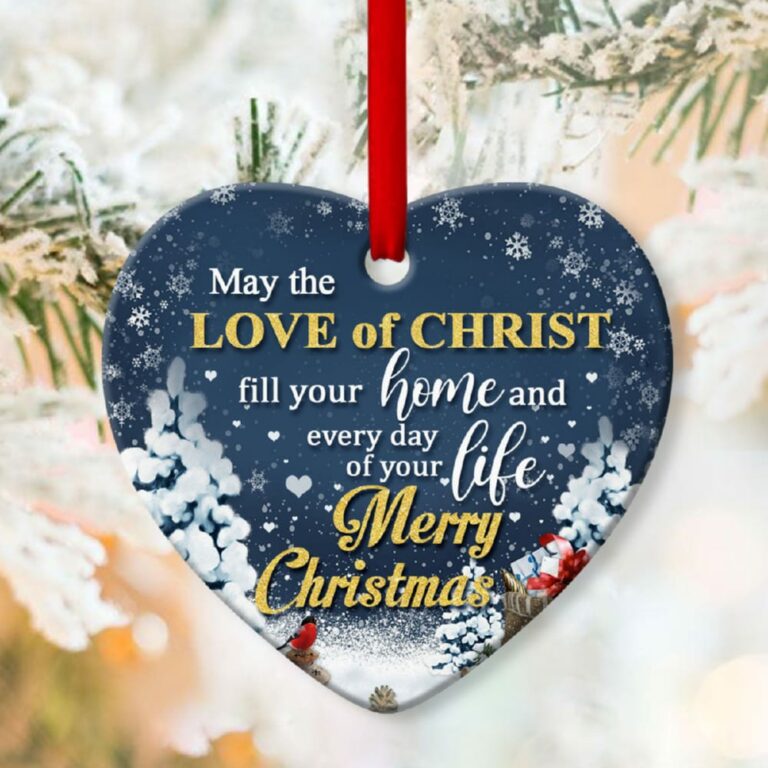 Christmas Blessing Heart Ornament The Love Of Jesus