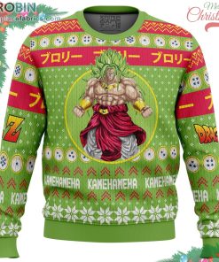 christmas broly dragon ball z ugly christmas sweater 214 Ls7MT