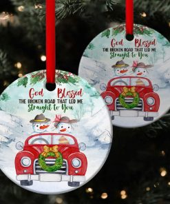 Christmas Circle Ornament God Took Me Straight To You