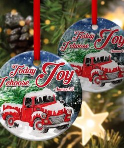 Christmas Circle Ornament I Choose Joy For Today Christmas Circle Ornament I Choose Joy For Today