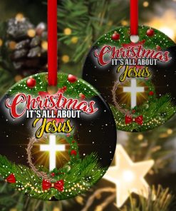 christmas circle ornament its all about jesus 1 vj6Wb
