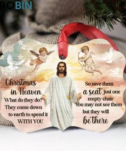 christmas in heaven loving angels and jesus ornament 1 p31xtm
