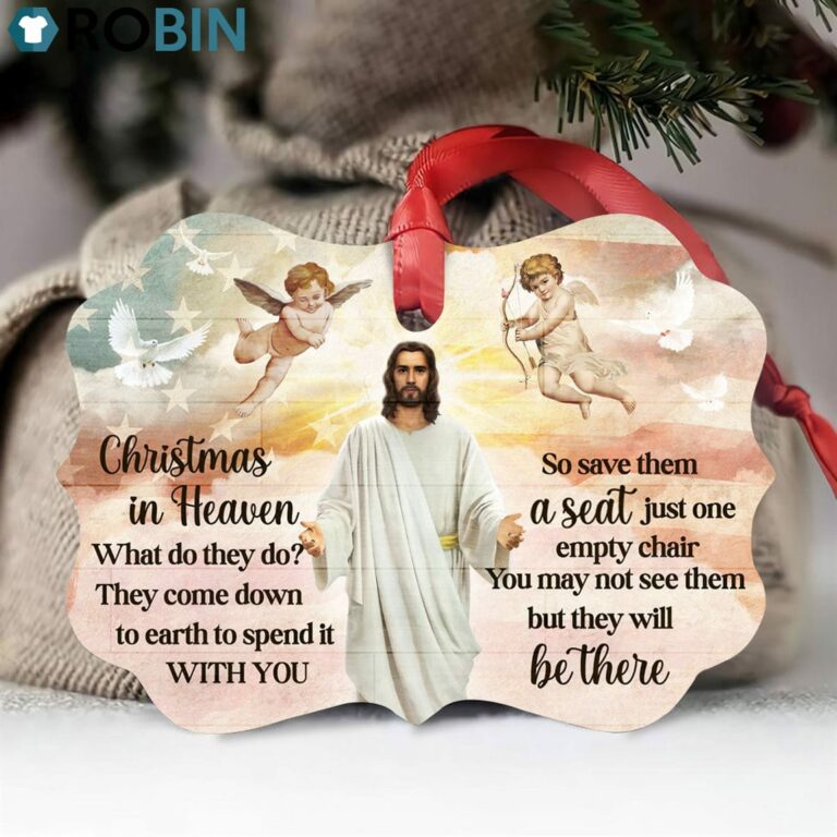 Christmas In Heaven – Loving Angels And Jesus Ornament
