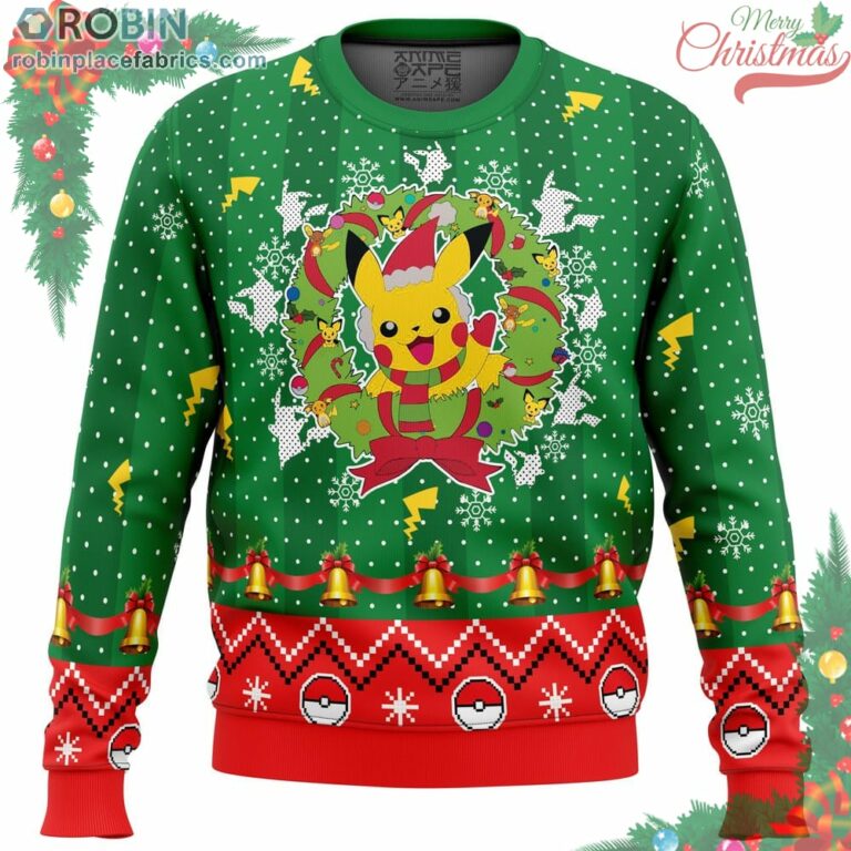 Christmas Pikachu Pokemon Ugly Christmas Sweater