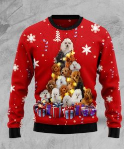 Christmas Tree Poodle Christmas Ugly Sweatshirt, Sweater