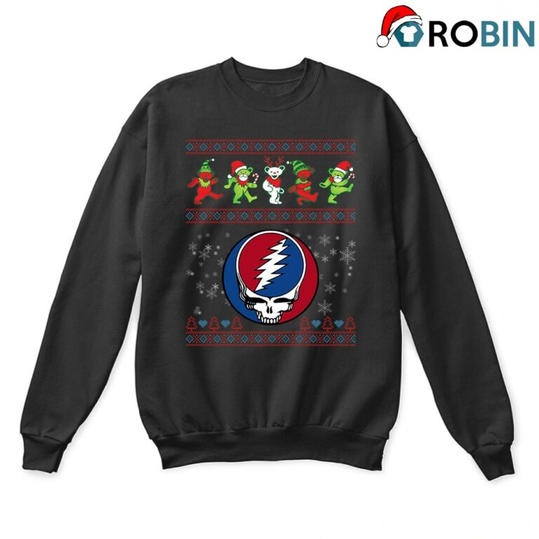 Christmas With The Dead Jingle Bears Grateful Dead Ugly Sweatshirt