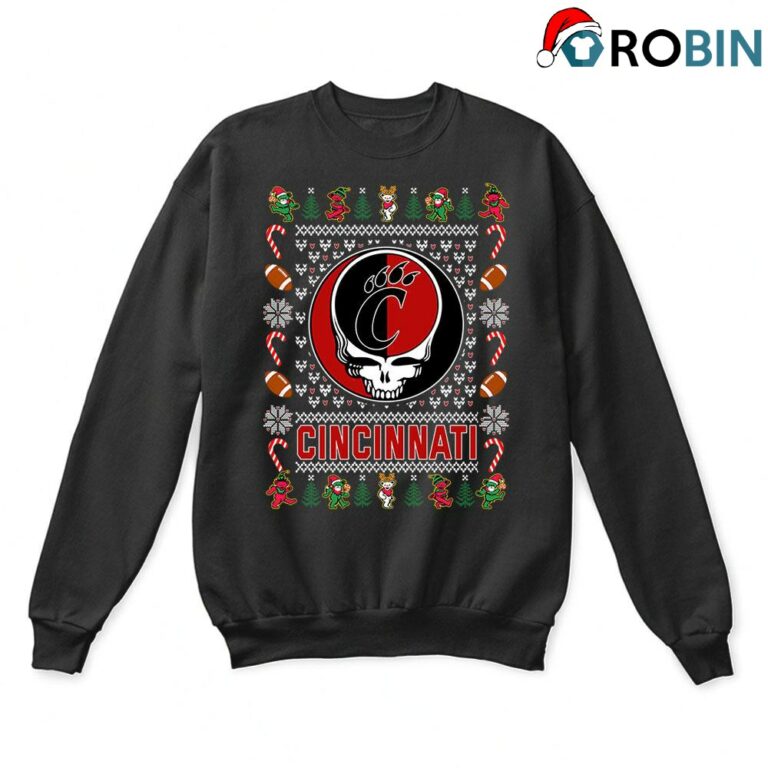 Cincinnati Bearcats X Grateful Dead Christmas Ugly Sweatshirt