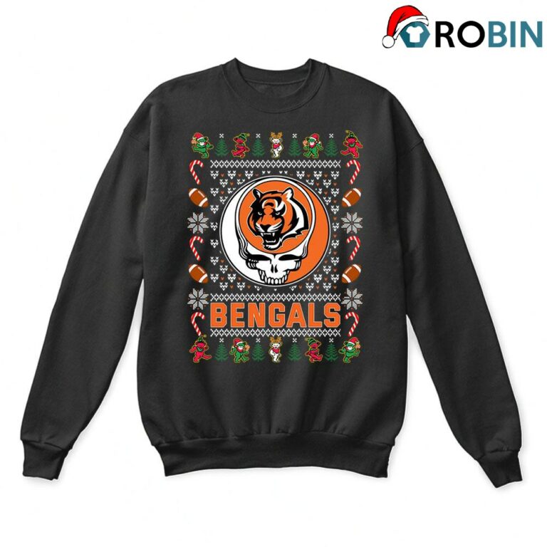 Cincinnati Bengals X Grateful Dead Christmas Ugly Sweatshirt