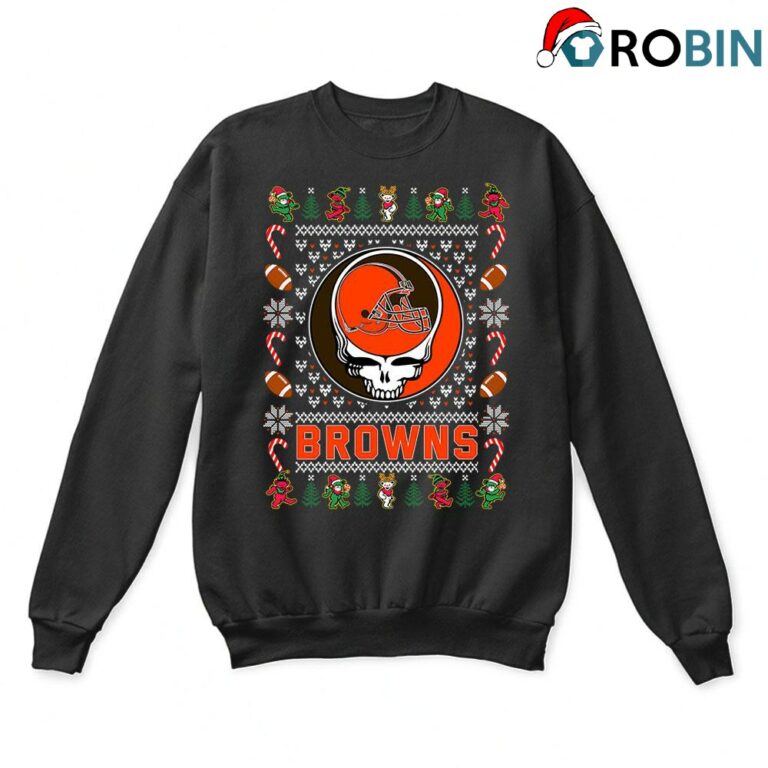 Cleveland Browns X Grateful Dead Ugly Christmas Sweatshirt