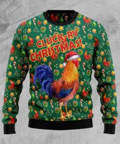Cluck-ry Christmas Christmas Ugly Sweatshirt, Sweater