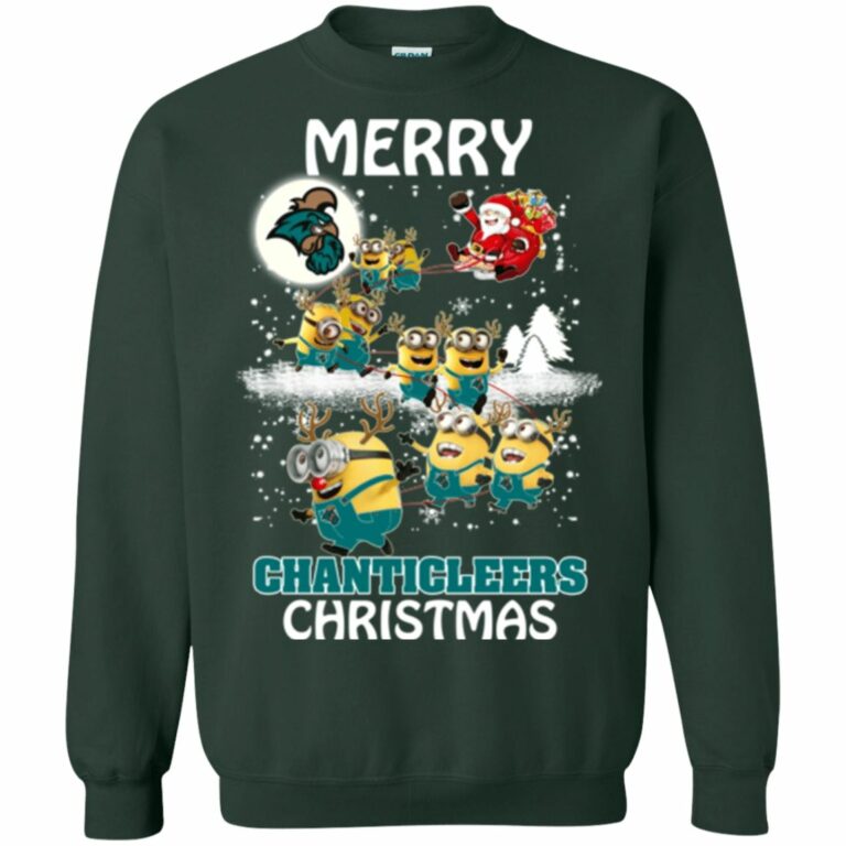 Coastal Carolina Chanticleers Minion Ugly Christmas Sweatshirt