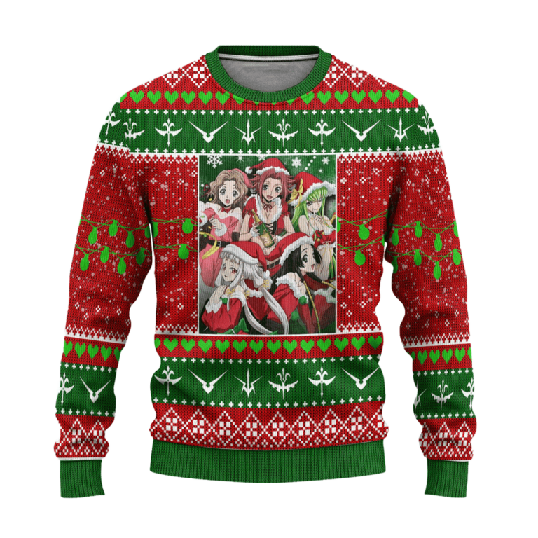 Code Geass Anime Ugly Christmas Sweatshirt Custom Characters Xmas Gift