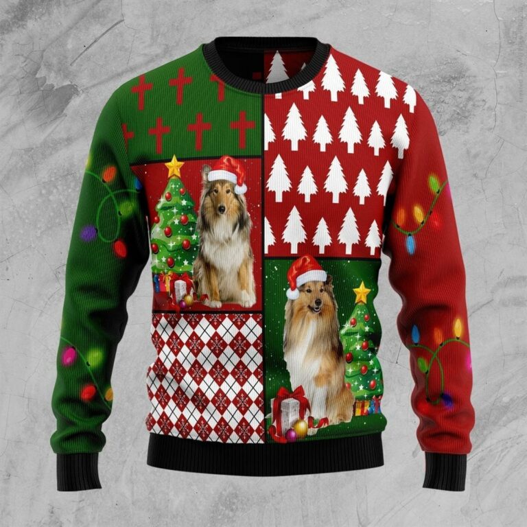 Collie Hohoho Christmas Ugly Sweatshirt, Sweater